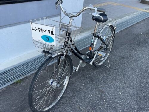 甲賀駅で借りたレンタサイクルの写真